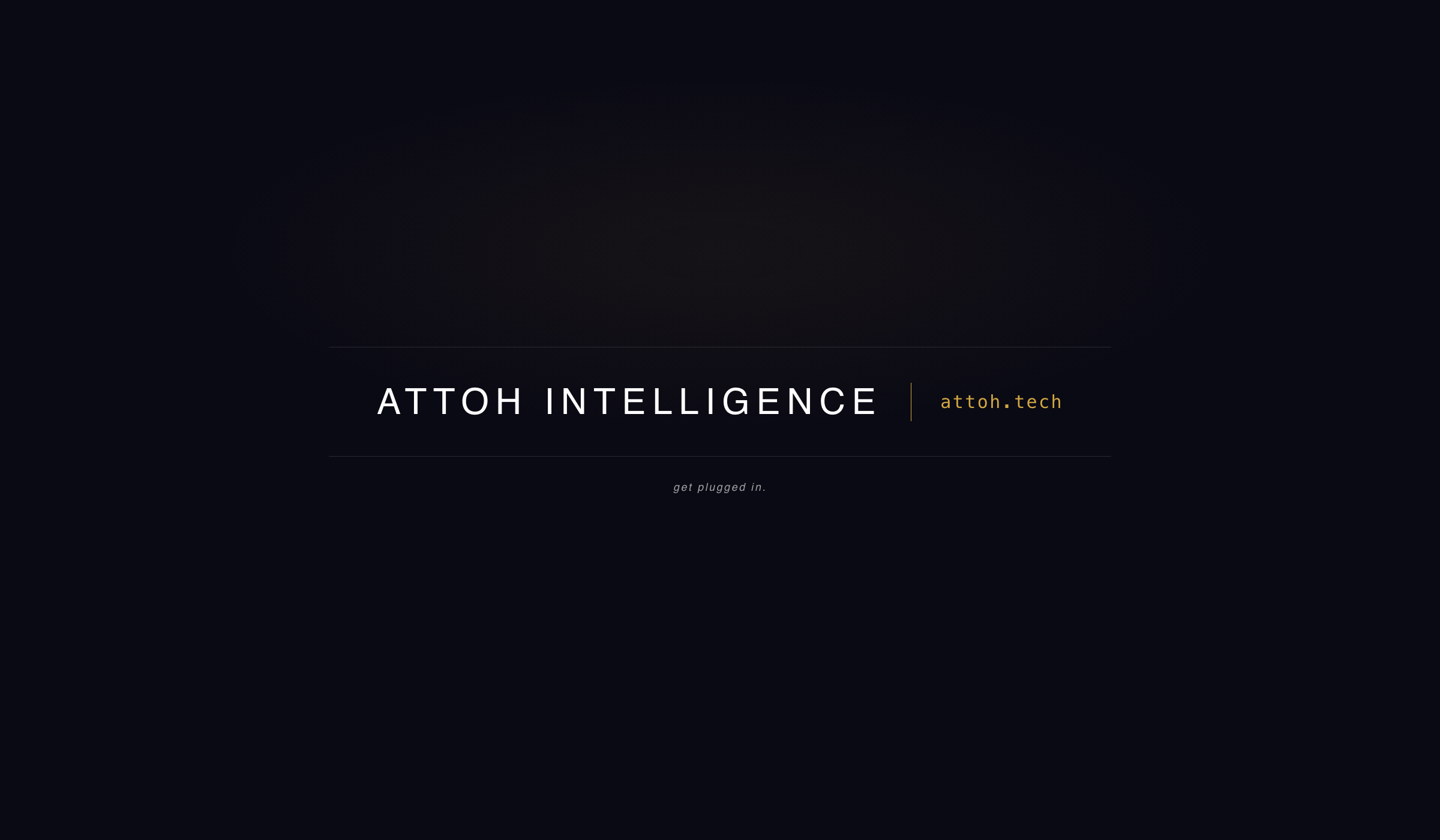 ATTOH Intelligence attoh.tech anchor wordmark